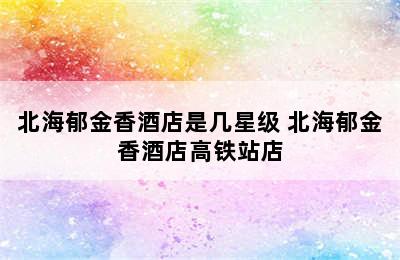 北海郁金香酒店是几星级 北海郁金香酒店高铁站店